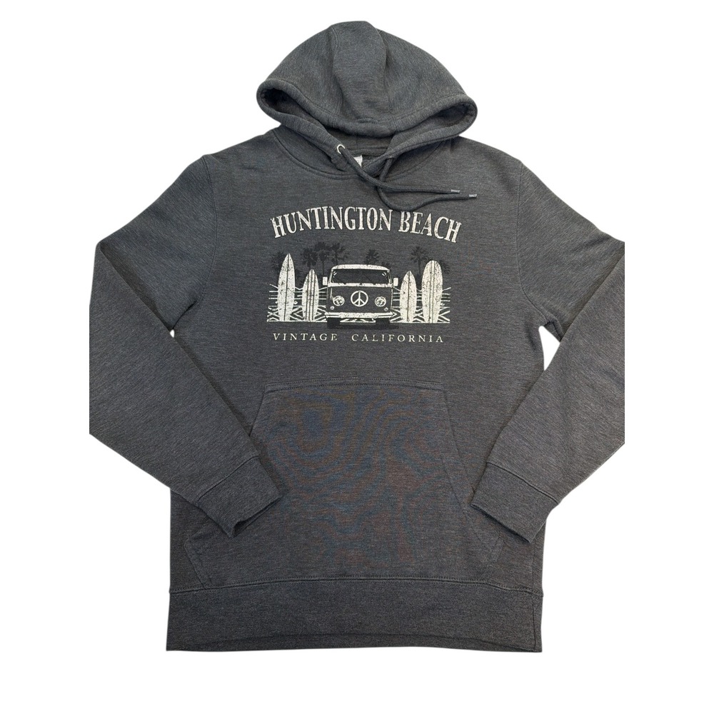 Huntington Beach Vintage California Hoodie VW Surf Van Graphic Lane Seven Sz‎ S